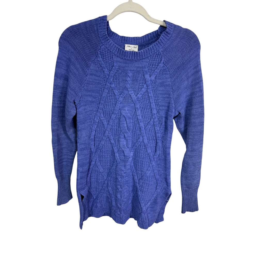 Jillian Nicole S Blue Sweater Women's Cable Knit‎ Long Sleeve